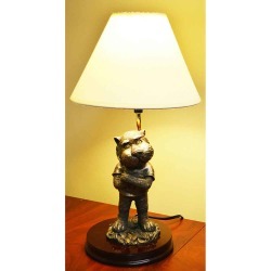 Auburn 17" Resin and Bronze Mascot Lamp Oxbay by Seasons Designs