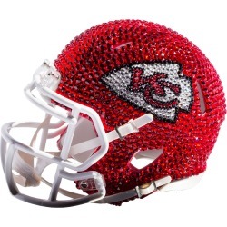 Kansas City Chiefs Swarovski Crystal adorned Full Helmet by Rock On Sports