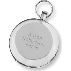 Personalized High Polished Silver Compass