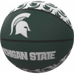 MI State Repeating Logo Mini-Size Rubber Basketball