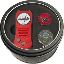 Tin Gift Set with Switchfix Divot Tool- Cap Clip and Golf Ball Marker Washington Capitals