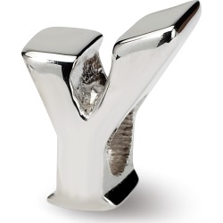 Sterling Silver Reflection Beads Letter Y Bead