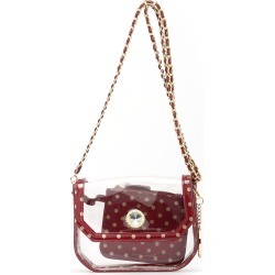 Clear Stadium Shoulder Bag Maroon & Gold Chrissy Small by SCORE! The Official Game Day Bag