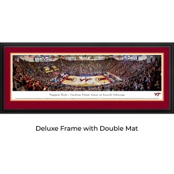 Virginia Tech Hokies Basketball - Double Mat- Deluxe Framed Panoramic Print