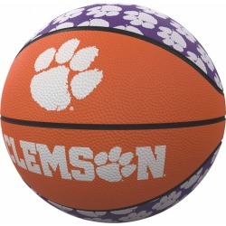Clemson Repeating Logo Mini-Size Rubber Basketball