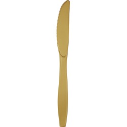 Glittering Gold Plastic Knives - 50 Count