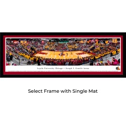 Loyola Ramblers Basketball - Single Mat - Select Framed Panoramic Print