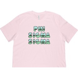 Phi Sigma Sigma Spring Sunrise Bubble Font-Pink