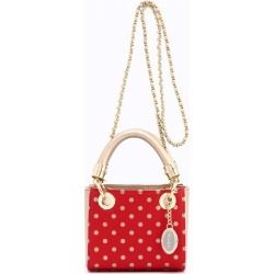 Ladies Red & Gold Small Satchel Top Handle Purse - Jacqui by SCORE! The Official Game Day Bag