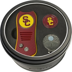 Tin Gift Set with Switchfix Divot Tool- Cap Clip and Golf Ball Marker UU of South Carolina Trojans