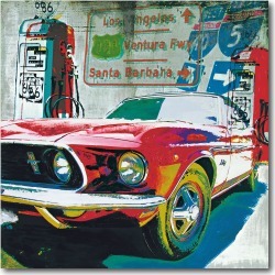Cruisin' in the 'Stang 16" x 16" Canvas Wall Art