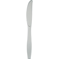 Shimmering Silver Plastic Knives - 50 Count