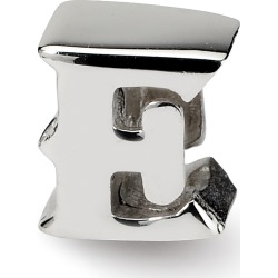 Sterling Silver Reflection Beads Letter E Bead