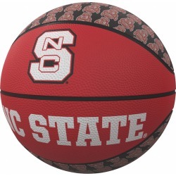 NC State Repeating Logo Mini-Size Rubber Basketball