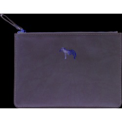Portico Designs Sky + Miller Grey Zebra Pouch