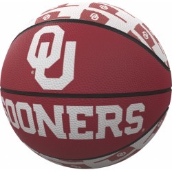 Oklahoma Repeating Logo Mini-Size Rubber Basketball
