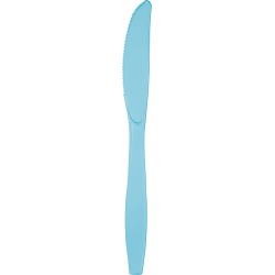Pastel Blue Plastic Knives - 50 Count