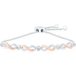 Diamond Accent Bolo Bracelet in 10KT Rose Gold
