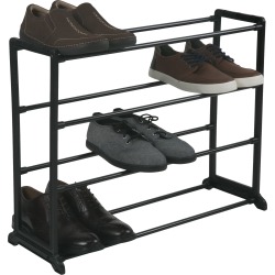 12-Pair Stackable Shoe Rack