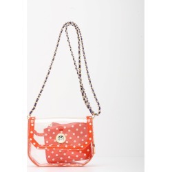 Clear Stadium Shoulder Bag Orange- White & Purple Chrissy Small by SCORE! The Official Game Day Bag