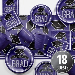 Graduation School Spirit Purple Party Supplies Kit