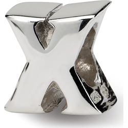 Sterling Silver Reflection Beads Letter X Bead