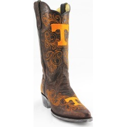 Women's 13" Tennessee Volunteers Tailgate Brass Cowboy Boots by Gameday Boots