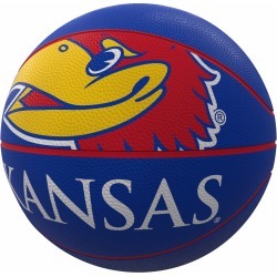 Kansas Mascot Official-Size Rubber Basketball