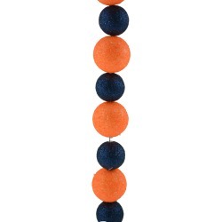 Orange and Navy Glittered Garland Oxbay By Seasons Designs