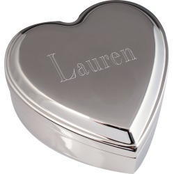 Engraved Initial Heart Jewelry Box