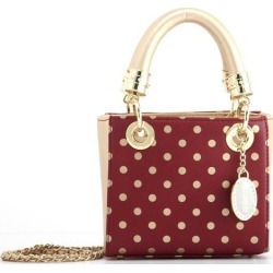 Ladies Maroon & Gold Small Satchel Top Handle Purse - Jacqui by SCORE! The Official Game Day Bag