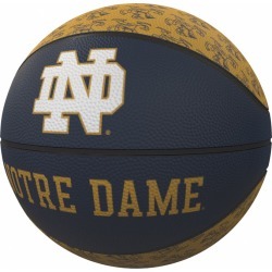 Notre Dame Repeating Logo Mini-Size Rubber Basketball