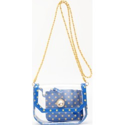 Clear Stadium Shoulder Bag Blue & Yellow Gold Chrissy Small by SCORE! The Official Game Day Bag