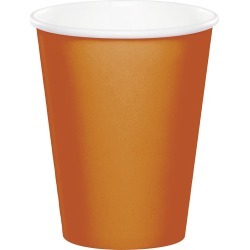 Pumpkin Spice Orange Cups - 24 Count