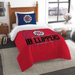 Los Angeles Clippers 3-Pointer NBA Twin Comforter & Sham Set