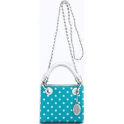 Ladies Turquoise Silver Small Satchel Top Handle Purse - Jacqui by SCORE! The Official Game Day Bag
