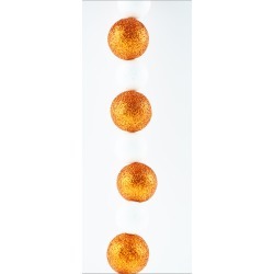 Orange and White Glittered Garland Oxbay By Seasons Designs