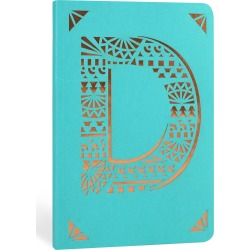 Portico Designs Letter D Sky Blue Foil A6 Notebook