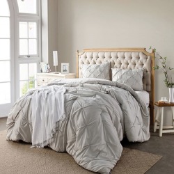 Silver Birch Pin Tuck Twin XL Dorm Comforter