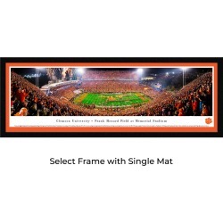 Clemson Tigers Football (50 Yd) - Single Mat - Select Framed Panoramic Print