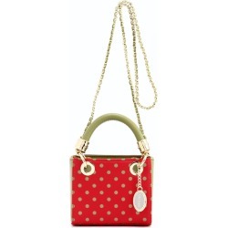 Ladies Red & Olive Green Small Satchel Top Handle Purse - Jacqui by SCORE! The Official Game Day Bag