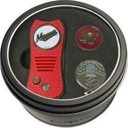 Tin Gift Set with Switchfix Divot Tool- Cap Clip and Golf Ball Marker Minnesota Wild