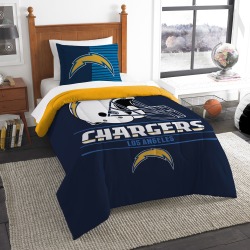 Los Angeles Chargers Sleep Strong Twin Comforter & Sham Set