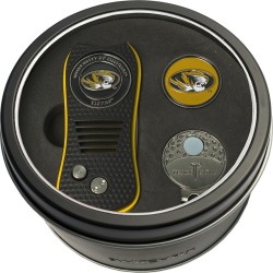 Tin Gift Set with Switchfix Divot Tool- Cap Clip and Golf Ball Marker Missouri Tigers