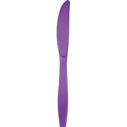Amethyst Purple Plastic Knives - 50 Count