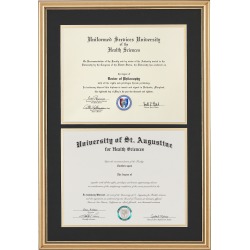 Standard Diploma Frame- Gold fits 11" x 14" Diploma
