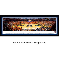 Auburn Tigers Basketball - Single Mat- Select Framed Panoramic Print