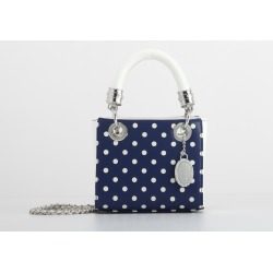 Ladies Navy Blue & White Small Satchel Top Handle Purse - Jacqui by SCORE! The Official Game Day Bag