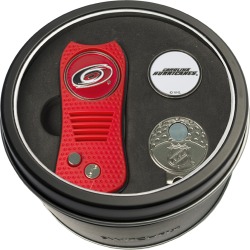 Tin Gift Set with Switchfix Divot Tool- Cap Clip and Golf Ball Marker Carolina Hurricanes