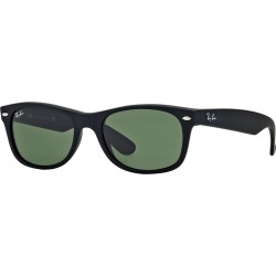 New Wayfarer Sunglasses - Black Matte & Green by Ray-Ban